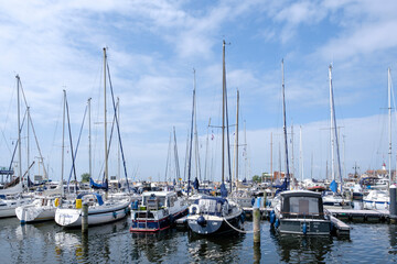 Fototapeta premium Urk, marina, Noordoostpolder, Flevoland Province, The Netherlands