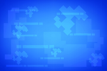 Blue technology with square object merg to be an abstract background. Empty data structure with copy space for design and create idea for presentation.