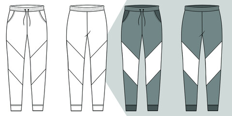Men's jogger vector graphic resource