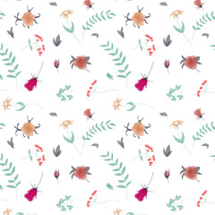 Abstract organic floral pattern background. Vector.