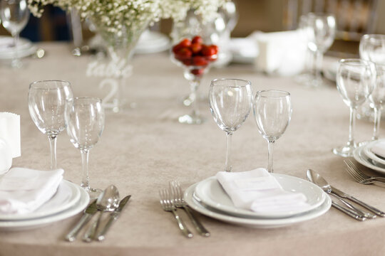 stylish festive wedding table set