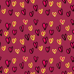 seamless background with hearts