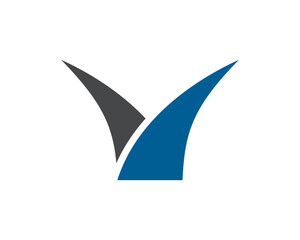 V letter logo icon template 1