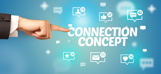 Close-Up Of Cropped Hand Pointing