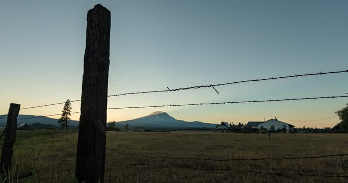 Mountain ranch and stars timelapse