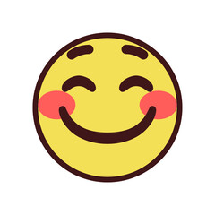 ISolated happy emoji face icon Vector illustration