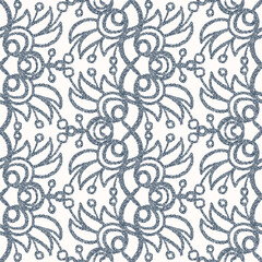 Black and white pattern with doodle style.