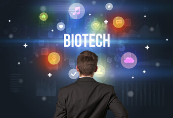 Rear view of a businessman