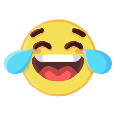 Isolated joy emoiji face icon Vector illustration