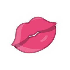 Isolated woman lips icon Kiss Vector illustration