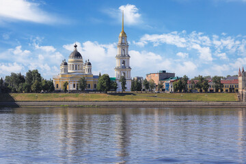 View of the Volga river and the city of Rybinsk