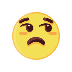 Isolated unamused emoji face icon Vector illustration