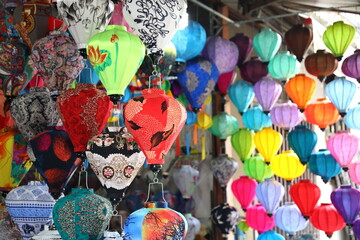 Fototapeta na wymiar Lanterns in old Hoi An town, Vietnam