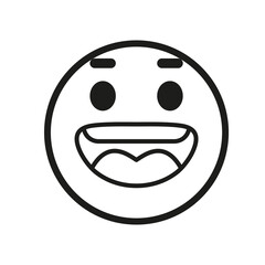 Isolated grin emoji face icon Vector illustration