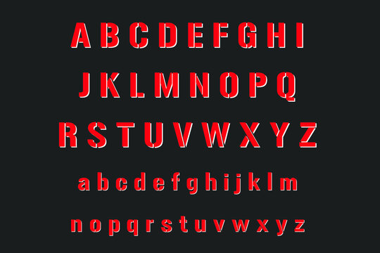 Modern Army Alphabet Font A to Z