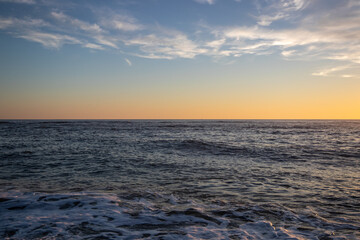 Naklejka na ściany i meble Sunset over the danish north sea