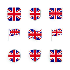 United Kingdom Flag Icons Set