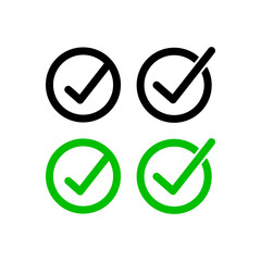 Check mark icon vector collection