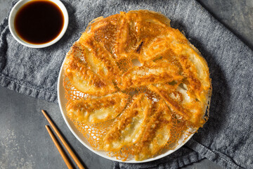 Homemade Fried Lace Dumpling Potstickers