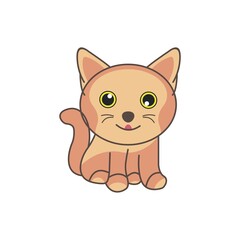 Kitten kitty Cartoon vector logo design