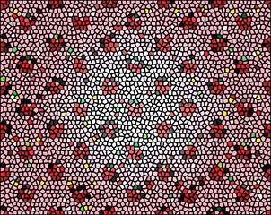 Mosaic Inca. Art mosaic ethnic background. Colorful mosaic background. Abstract pattern background. Colored glass.