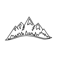 mountains emblem on a white background, vector illustration
