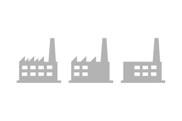 factory icon n white background, vector illustration
