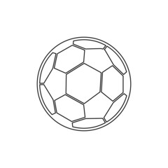 soccer ball icon on a white background, vector illustration