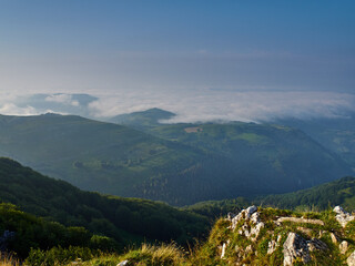 Paisajes durante la subida al monte Ernio