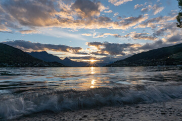 Evening View of The Remarkables and Lake Wakaitipu, Queentowns New Zealand