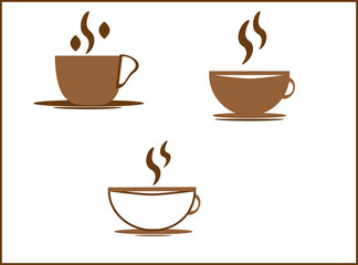 coffee cup icon The logo for the coffee shop, the restaurants, the bars.