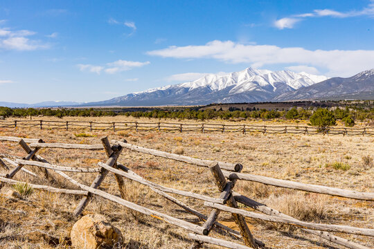 The Snow Covered Collegiate Peaks Of Colorado