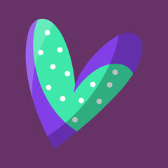 Isolated sketch of a colored heart shape Vector