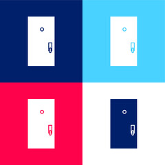 Black Door blue and red four color minimal icon set