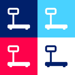Big Scale blue and red four color minimal icon set