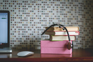 doctor's desk and doctor's accessories