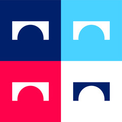 Arch blue and red four color minimal icon set