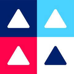 Bleach blue and red four color minimal icon set