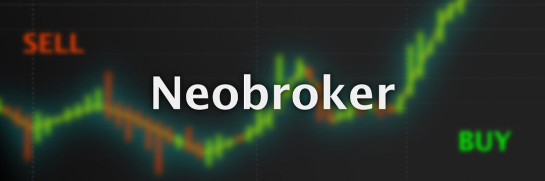 Neobroker, Candlestick Chart im Hintergrund, B&ouml;rse, Finanzen, Wirtschaft, Geld, Apps, Lifestyle