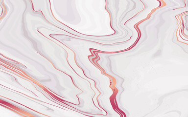 Liquid marble texture design, colorful marbling surface, golden lines, vibrant abstract paint design, vector illustration