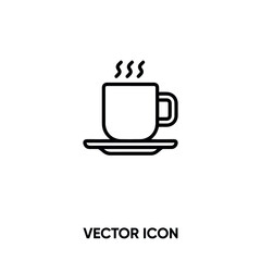Coffee cup vector icon. Modern, simple flat vector illustration for website or mobile app.Tea and coffee cup symbol, logo illustration. Pixel perfect vector graphics	