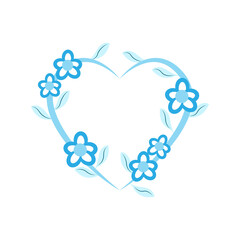 Isolated floral heart shape valentine day symbol Vector