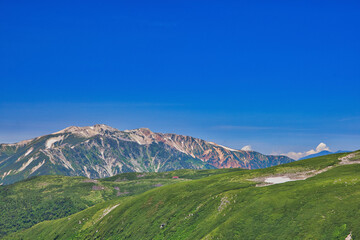 Fototapeta premium northern alps trekking, kasagatake, washibadake, suishodake, kurobegorodake 北アルプス笠ヶ岳、鷲羽岳、水晶岳、黒部五郎岳縦走登山 