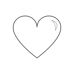 Isolated sketch of a heart shape valentine day symbol Vector