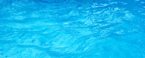 blue and white pool water