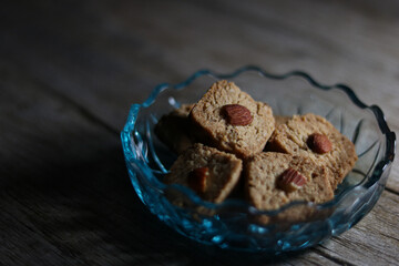 healthy cookies in glass container