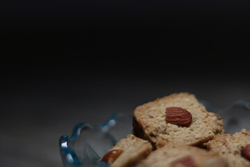 healthy cookies in glass container