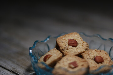 healthy cookies in glass container