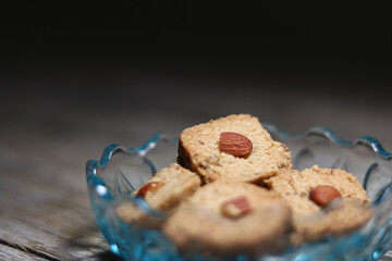 healthy cookies in glass container