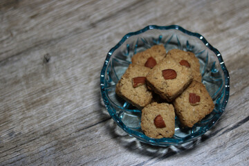 healthy cookies in glass container